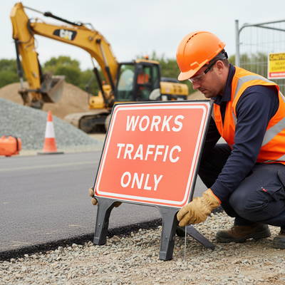 Professional Traffic Sign - 1050x750mm Durable Design