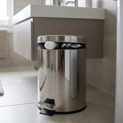 6 Litre Pedal Bin with Self-Closing Lid and Foot Pedal