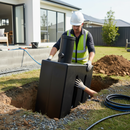 Dark Slate Gray Premium Slimline Upright Underground Water Tank - 1050 Litres