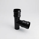 Traditional Aluminium Downpipe Branch 76mm Diameter — RAL 9005 / 92.5 Degrees