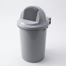 60 litre plastic push bin with hinged lid