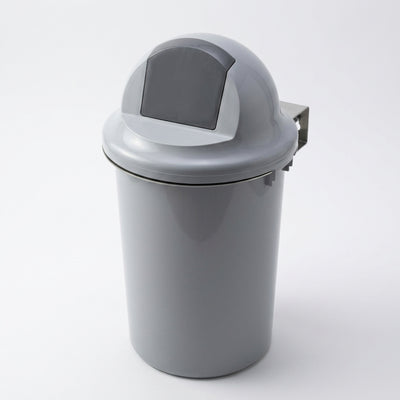 60 litre plastic push bin with hinged lid