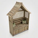 Wooden Arbour with Storage Box and Trellis Panels (view 2)
