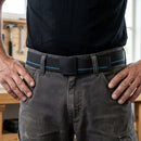 Lightweight Elastic Work Belt with Adjustable Buckle - Black