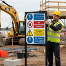 Dim Gray Premium Multi-Message Construction Site Safety Boards