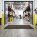 Dark Gray Premium Dust Control Plushway Entrance Mat - Brown