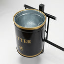 Open-top Post-mounted Steel Litter Bin, 40 litre, rust-resistant (view 2)