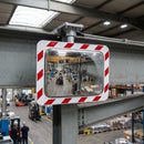 600 x 400mm stainless steel convex traffic mirror, anti-frost system