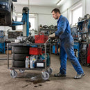 Pressed Steel Swivel Castors With Grey Cast Iron Wheel - 80mm & 100mm