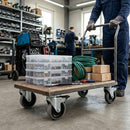 Dark Sea Green Pressed Steel Braked Swivel Castors With Grey Rubber on Black Polypropylene Wheel - 50mm to 100mm