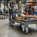 100mm Fixed Castor With Grey Rubber on Polypropylene Wheel & 4-Bolt-Hole - 80kg Load Capacity