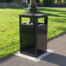 112 Litre Steel Litter Bin with Slam Lock and Stainless Hinge