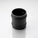 Traditional Aluminium Downpipe Socket 63mm Dia Non-Eared — Textured Black