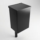 56 Litre Square Post Mountable Litter Bin, Galvanised Steel (view 2)