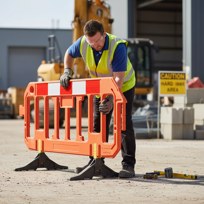 Premium Gate ID Barrier with Reflective Panel for Safety