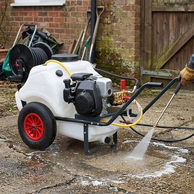 Engine-Driven Wheelbarrow Pressure Washer 150 bar 8 Lpm