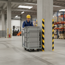 Light Slate Gray Premium Push-Fit Impact Protection Foam Strips - Trapeze 1000mm