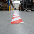 Forklift-Traffic Floor Lane Marking Tape - 50mm - Red/White