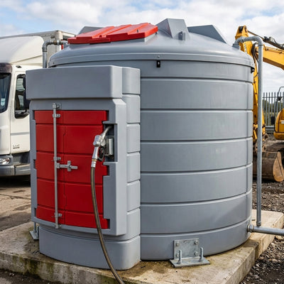 10,000 Litre Bunded Plastic Diesel Storage Tank with Pump & Gauge