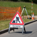 Dim Gray Premium Surveying Supplementary Plate 750mm Q-Sign for Traffic Management