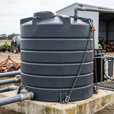 10,000 Litre Industrial Polyethylene Water Tank with Lifting Lugs