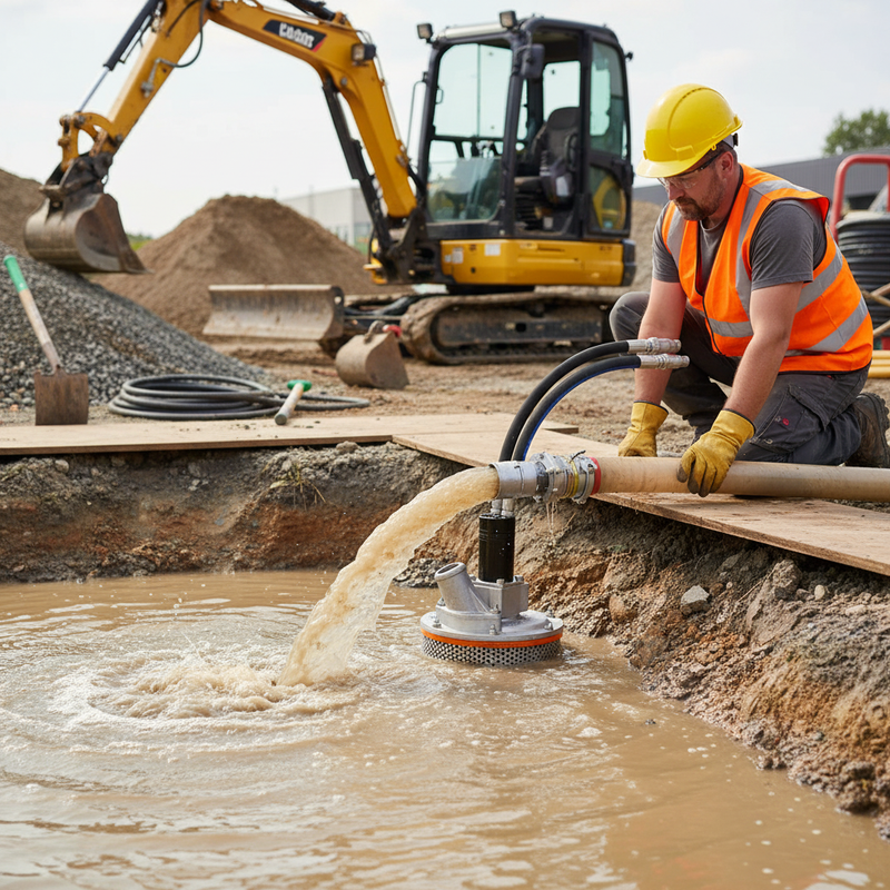 Rosy Brown High-Performance Hydraulic Submersible Pump with Low Maintenance