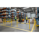 Slate Gray High Visibility Steel Hoop Guards for Safety in Warehouses and Factories