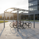 Light Slate Gray Premium Cycle Shelter or Walkway Cover with Clear PETG Roof 1m - 5m Extension Bays