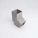 Flush Joint Aluminium Downpipe Bend 72x72mm — RAL 7036 / 112.5 Degrees
