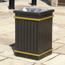 112 Litre Square Fluted GRP Open Top Litter Bin