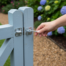 Premium Heavy Duty 3 Inch (75mm) Wire Cabin Hook Eye Latch for Gates and Doors with Zinc Plated Finish