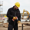 Black Premium Micro Fleece Jacket with Concealed Hood - Black