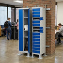15-Tier Laptop Storage Locker with Cam Lock – Steel