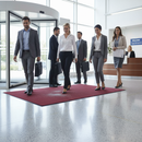 Gray Premium Dust Control Plushway Entrance Mat - Red