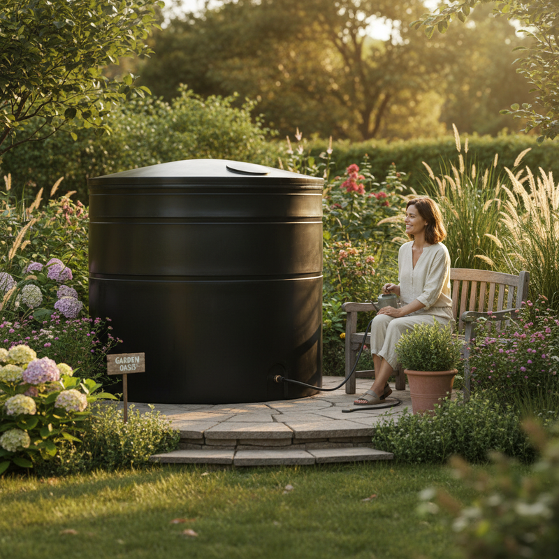 Dark Olive Green 7000 Litres Heavy Duty Cylindrical Potable Storage Tank