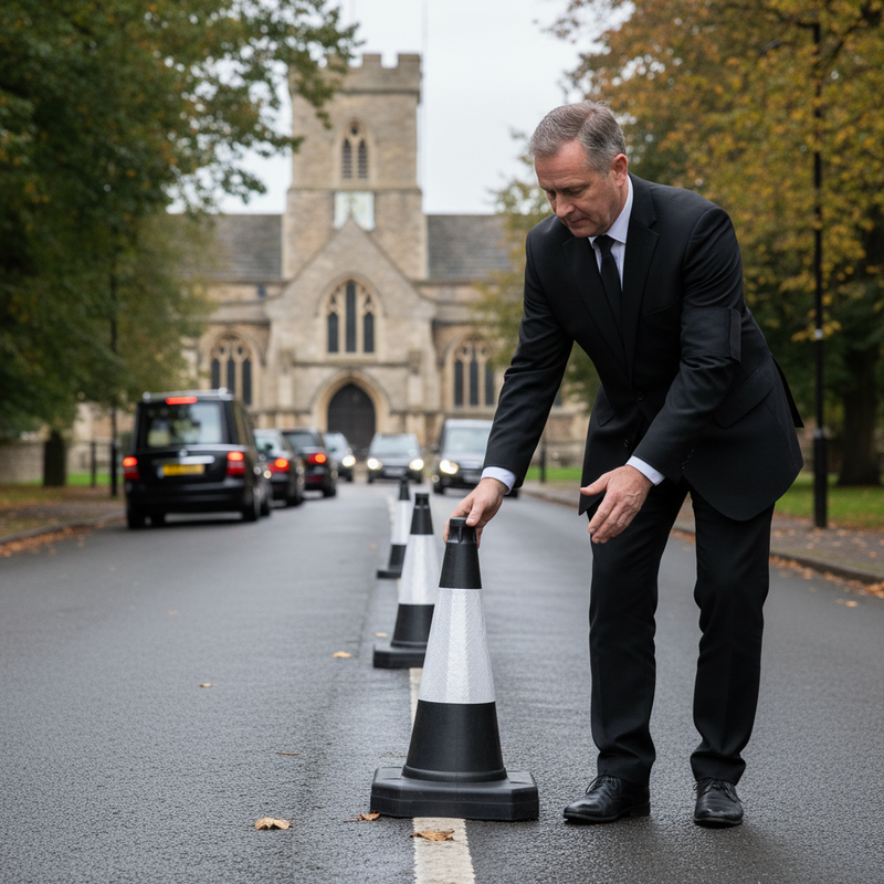 Dim Gray Premium 500mm Funeral Cone with High Durability and Easy Grip