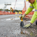 Gray Premium Heavy Duty Anti-Trip Barrier Foot for Utility Areas