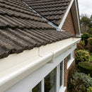 Aluminium Box Gutter Length 135×100mm 3m Marine Grade — RAL 9010 (in use)