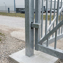 Galvanised Dual Slam Post 100mm x 100mm for 45" Gates