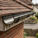 Half Round Aluminium Gutter 125mm x 3m Marine Grade — RAL 7022 (in use)