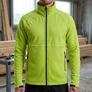 Thermal Midlayer Work Jacket with Windproof Panels - Lime