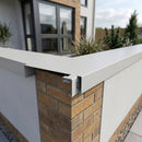 Aluminium Coping T-Junction – Secret Fix Wall Detail — RAL 7035 (in use)