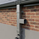 72x72mm Flush Joint Downpipe Branches — 92.5° & 112.5° — RAL 7036 / 92.5 Degrees (in use)