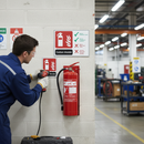 Gray Premium Fire Equipment Safety Signs - Carbon Dioxide Extinguisher Instructions