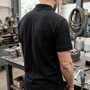 Classic Pocket Polo Shirt Cotton-Polyester Blend - Black