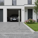 Dark Gray Retractable Telescopic Round Parking Post with Lock & Lift Assist