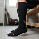 Black Merino Wool Graduated Compression Long Work Socks
