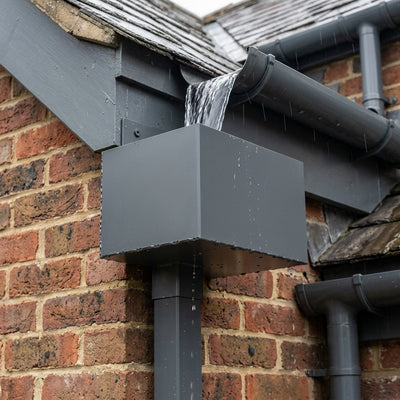 Aluminium Hopper Head 300×250×200mm for 72×72mm Pipe