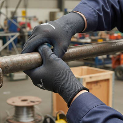 High-Performance Safety Gloves with Latex Coating - 12 Pairs