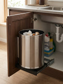 Steel open-top concealed liner waste bin 10 litre 225mm